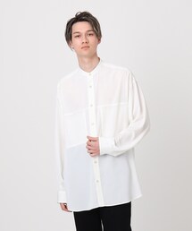 DRESSTERIOR | 【WEB限定】【DRESSTERIOR＋】オーバーサイズ バンドカラーシャツ(シャツ/ブラウス)