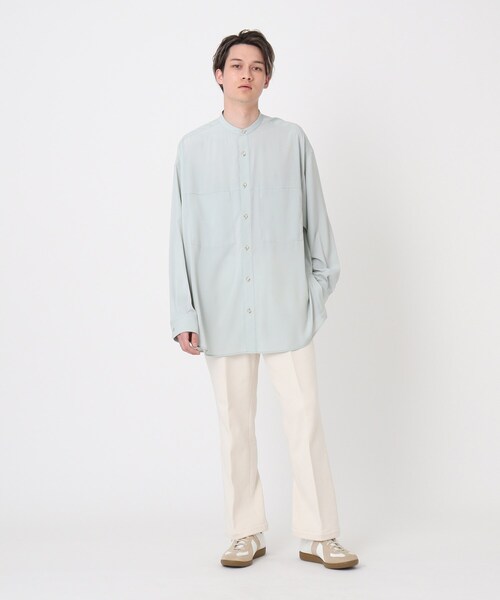 DRESSTERIOR（ドレステリア）の「◆【WEB限定】【DRESSTERIOR＋】オーバーサイズ バンドカラーシャツ（シャツ/ブラウス・メンズ・ホワイト/ライトグリーン/ワインレッド/ピンク・90/91/92）」の13枚目の写真