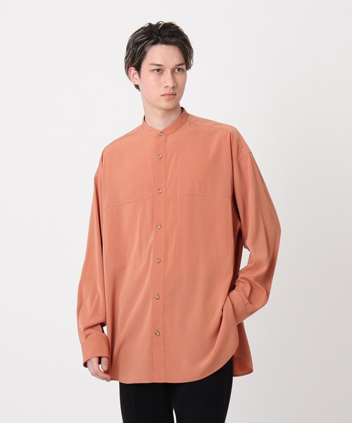 DRESSTERIOR（ドレステリア）の「◆【WEB限定】【DRESSTERIOR＋】オーバーサイズ バンドカラーシャツ（シャツ/ブラウス・メンズ・ホワイト/ライトグリーン/ワインレッド/ピンク・90/91/92）」の10枚目の写真
