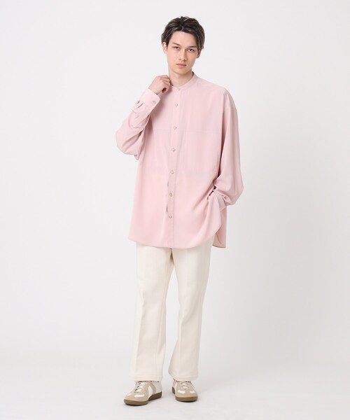 DRESSTERIOR（ドレステリア）の「◆【WEB限定】【DRESSTERIOR＋】オーバーサイズ バンドカラーシャツ（シャツ/ブラウス・メンズ・ホワイト/ライトグリーン/ワインレッド/ピンク・90/91/92）」の19枚目の写真