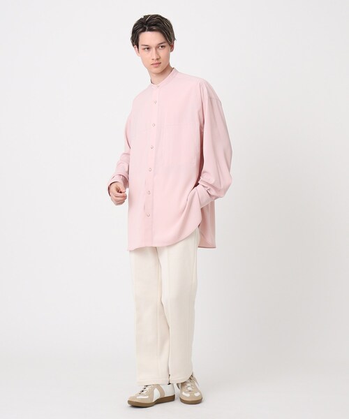 DRESSTERIOR（ドレステリア）の「◆【WEB限定】【DRESSTERIOR＋】オーバーサイズ バンドカラーシャツ（シャツ/ブラウス・メンズ・ホワイト/ライトグリーン/ワインレッド/ピンク・90/91/92）」の7枚目の写真