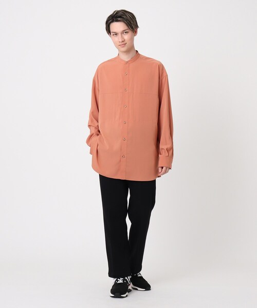DRESSTERIOR（ドレステリア）の「◆【WEB限定】【DRESSTERIOR＋】オーバーサイズ バンドカラーシャツ（シャツ/ブラウス・メンズ・ホワイト/ライトグリーン/ワインレッド/ピンク・90/91/92）」の14枚目の写真