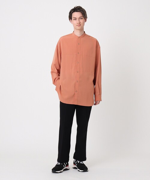 DRESSTERIOR（ドレステリア）の「◆【WEB限定】【DRESSTERIOR＋】オーバーサイズ バンドカラーシャツ（シャツ/ブラウス・メンズ・ホワイト/ライトグリーン/ワインレッド/ピンク・90/91/92）」の22枚目の写真