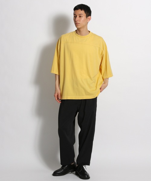 niko and...（ニコアンド）の「ポイントテープ使いＴシャツ（Tシャツ/カットソー・メンズ・イエロー/ブルー/オフホワイト・LARGE/MEDIUM）」の17枚目の写真