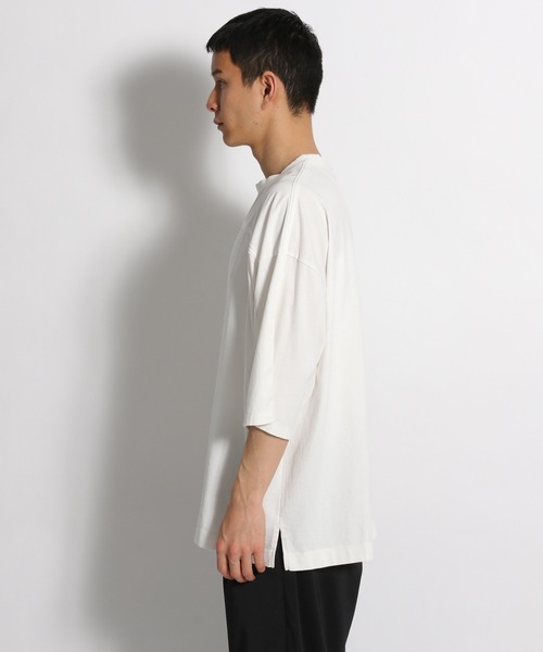 niko and...（ニコアンド）の「ポイントテープ使いＴシャツ（Tシャツ/カットソー・メンズ・イエロー/ブルー/オフホワイト・LARGE/MEDIUM）」の21枚目の写真