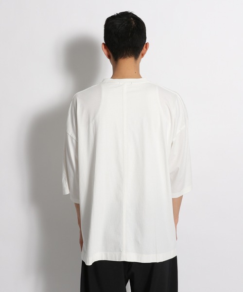 niko and...（ニコアンド）の「ポイントテープ使いＴシャツ（Tシャツ/カットソー・メンズ・イエロー/ブルー/オフホワイト・LARGE/MEDIUM）」の22枚目の写真