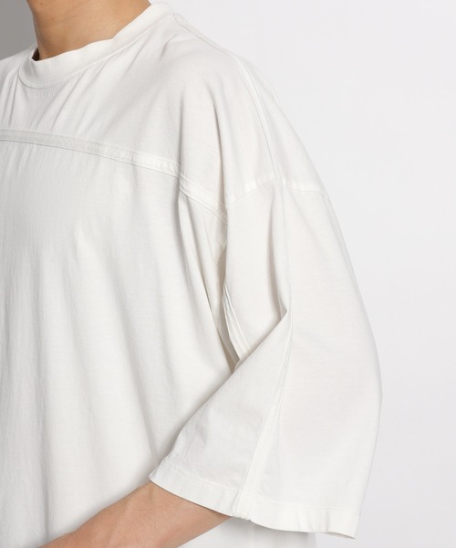 niko and...（ニコアンド）の「ポイントテープ使いＴシャツ（Tシャツ/カットソー・メンズ・イエロー/ブルー/オフホワイト・LARGE/MEDIUM）」の5枚目の写真