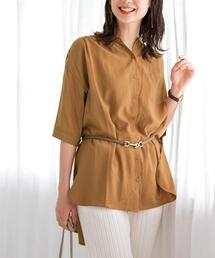 coen | 【セットアップ対応】チンツバンドカラーブラウス(シャツ/ブラウス)