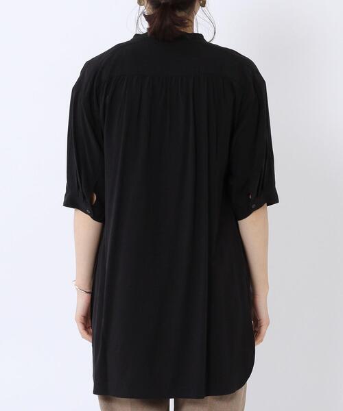 coen(コーエン)の「【セットアップ対応】チンツバンドカラーブラウス(シャツ/ブラウス・レディース・ベージュ/ブラック/レッド/オフホワイト・LARGE/MEDIUM)」の7枚目の写真