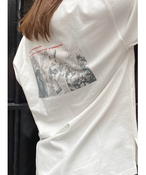 one way（ワンウェイ）の「【oneway】バックフォトプリントTシャツ（Tシャツ/カットソー・レディース・ホワイト/ブラック/ベージュ・FREE）」の13枚目の写真