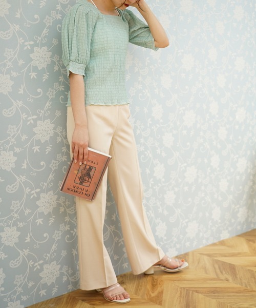 Cheek（チーク）の「【 - ｍｉｍｉ - 】パワショルシャーリングブラウス（シャツ/ブラウス・レディース・ピンク/オフホワイト/ミント・FREE）」の16枚目の写真