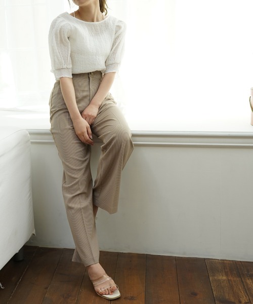 Cheek（チーク）の「【 - ｍｉｍｉ - 】パワショルシャーリングブラウス（シャツ/ブラウス・レディース・ピンク/オフホワイト/ミント・FREE）」の13枚目の写真