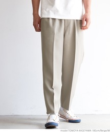 ポリツイルタックテーパードパンツ