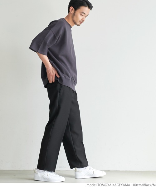 coca(coca)(コカ)の「ポリツイルタックテーパードパンツ(その他パンツ・メンズ・ベージュ/ブラック・L/M)」の16枚目の写真