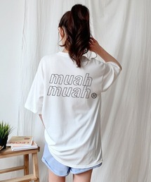 muahmuah | 『muah muah/ムーアムーア』VIVID LOGO HALF T-SHIRT/ヴィヴィッドロゴ 半袖Tシャツ(Tシャツ/カットソー)