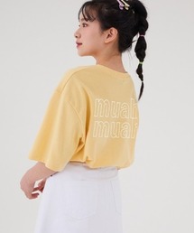『muah muah/ムーアムーア』VIVID LOGO HALF T-SHIRT/ヴィヴィッドロゴ 半袖Tシャツ