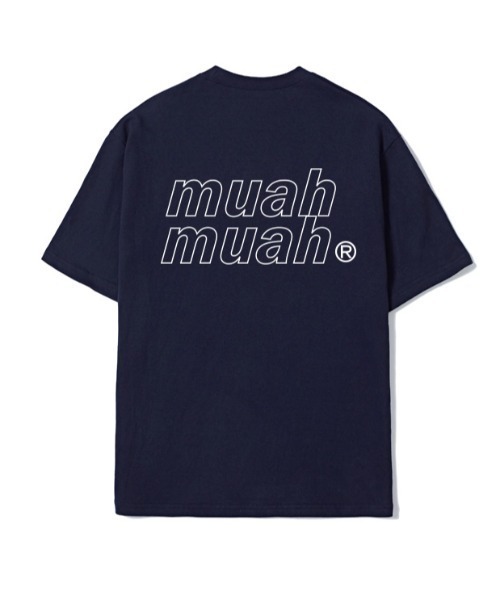 tシャツ A'GEM/9 × .kom 「muah muah/ムーアムーア」HOT FIX LOGO HALF T-SHIRT/ホットフィックスロゴ A'GEM/9 × .kom 『muah muah/ムーアムーア』HOT FIX LOGO HALF T