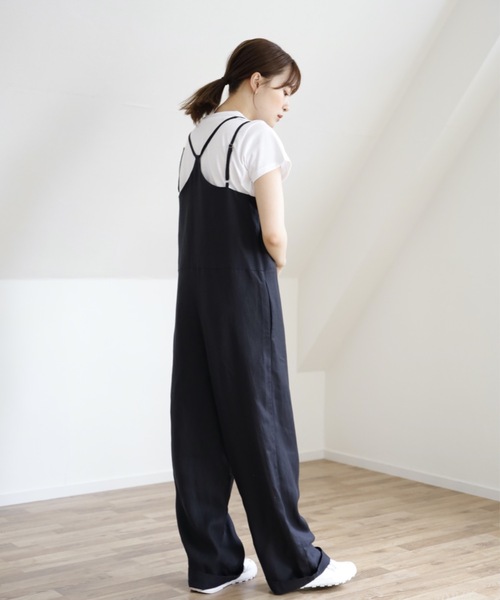 UNFIELD（アンフィールド）の「【UNFIELD リネン混サロペット】（サロペット/オーバーオール・レディース・ブラック/ベージュ/ナチュラル・FREE）」の20枚目の写真