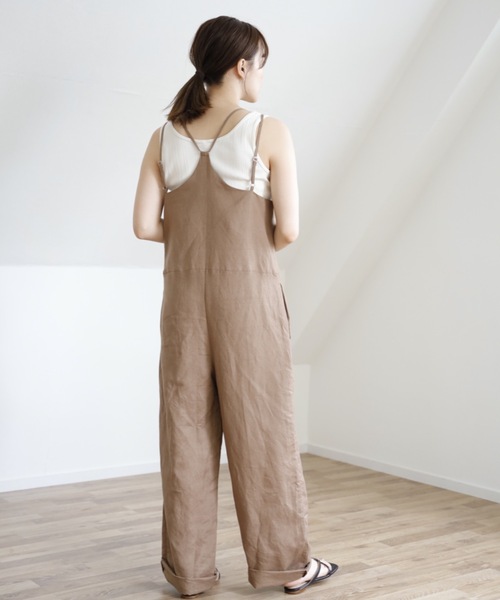 UNFIELD（アンフィールド）の「【UNFIELD リネン混サロペット】（サロペット/オーバーオール・レディース・ブラック/ベージュ/ナチュラル・FREE）」の21枚目の写真
