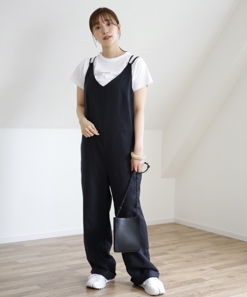 UNFIELD（アンフィールド）の「【UNFIELD リネン混サロペット】（サロペット/オーバーオール・レディース・ブラック/ベージュ/ナチュラル・FREE）」の16枚目の写真