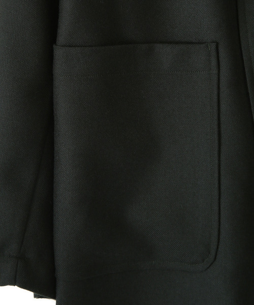 marka（マーカ）の「marka / マーカ：SHIRT JACKET - 2/48 wool soft serge -：M21C-06SH02C[COR]（テーラードジャケット・メンズ・ブラック/グリーン・3/2/1）」の13枚目の写真