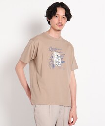 TAKEO KIKUCHI（タケオキクチ）の「◆コーヒーパッケージ アップリケ プリントTシャツ（Tシャツ/カットソー・メンズ）」