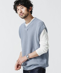 NANO universe | リネンブレンドニットＶネックベスト(ニット/セーター)