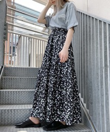 Figments | 花柄ティアードロングスカート(スカート)