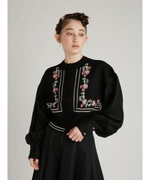 フォークジャガードカーディガン