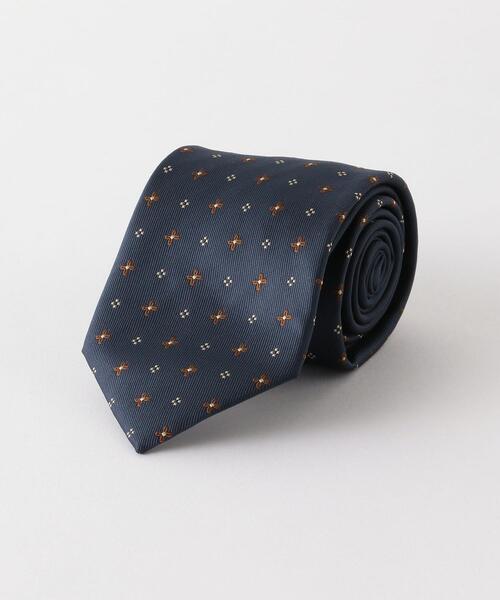 WORK TRIP OUTFITS GREEN LABEL RELAXING（ワークトリップアウトフィッツグリーンレーベル リラクシング）の「WTO ポリエステル 小紋 ネクタイ -ウォッシャブル-（ネクタイ・メンズ・ネイビー/ダークブラウン・FREE）」の2枚目の写真