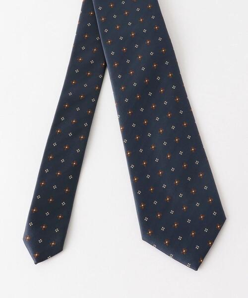 WORK TRIP OUTFITS GREEN LABEL RELAXING（ワークトリップアウトフィッツグリーンレーベル リラクシング）の「WTO ポリエステル 小紋 ネクタイ -ウォッシャブル-（ネクタイ・メンズ・ネイビー/ダークブラウン・FREE）」の5枚目の写真