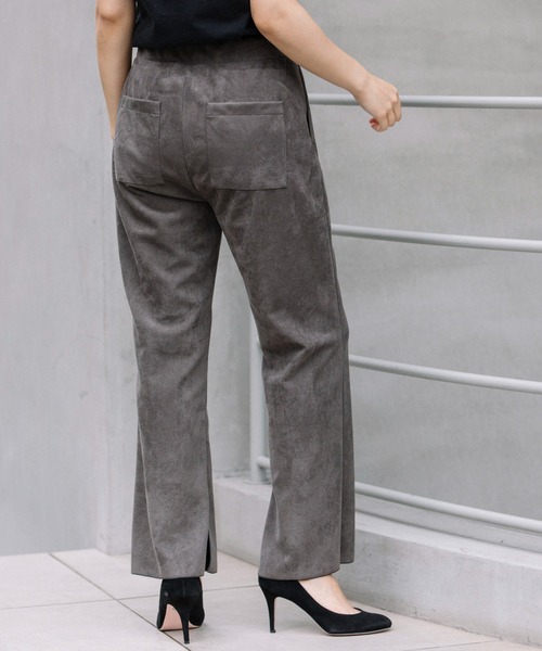 Munich（ミューニック）の「スエードピケジャージー　イージースリットパンツ(セットアップ可)（その他パンツ・レディース・ブラウン/アイボリー/ダークグレー・S/M/XS）」の20枚目の写真