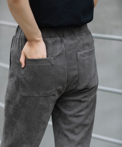 Munich（ミューニック）の「スエードピケジャージー　イージースリットパンツ(セットアップ可)（その他パンツ・レディース・ブラウン/アイボリー/ダークグレー・S/M/XS）」の22枚目の写真