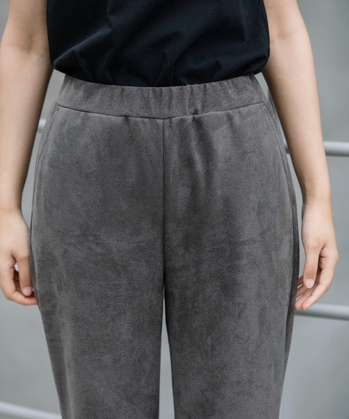 Munich（ミューニック）の「スエードピケジャージー　イージースリットパンツ(セットアップ可)（その他パンツ・レディース・ブラウン/アイボリー/ダークグレー・S/M/XS）」の21枚目の写真