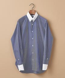 SOVEREIGN | ＜SOVEREIGN（ソブリン）＞ ピンストライプ タブカラー シャツ(シャツ/ブラウス)