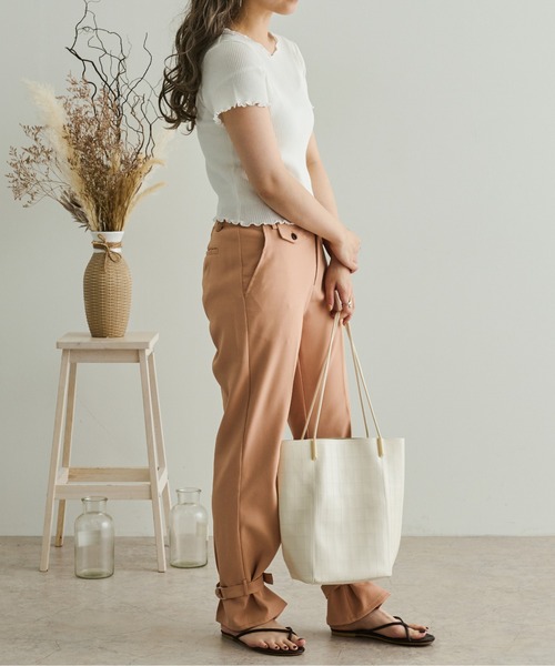 Ambre Neige(アンブルネージュ)の「ポーチツキゴウヒトート/【WEB/EC限定商品】(トートバッグ・レディース・ブラック/アイボリー/ナチュラル・FREE)」の18枚目の写真