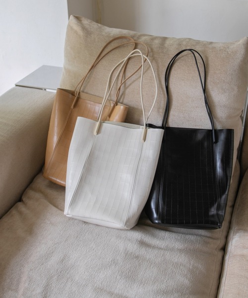 Ambre Neige(アンブルネージュ)の「ポーチツキゴウヒトート/【WEB/EC限定商品】(トートバッグ・レディース・ブラック/アイボリー/ナチュラル・FREE)」の10枚目の写真