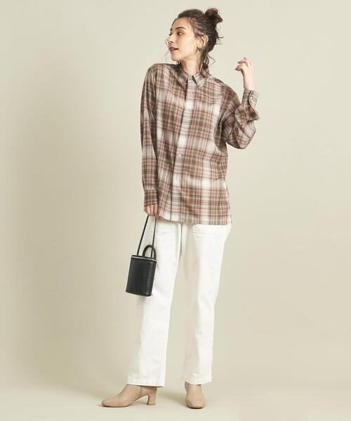 AURALEE（オーラリー）の「【別注】＜AURALEE＞チェックレギュラーカラーシャツ Ψ ∴（シャツ/ブラウス・レディース・ブラウン・1）」の14枚目の写真