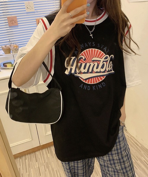 meJane(ミージェーン)の「HumbleサークルプリントドッキングTシャツ【ZOZOTOWN限定】(Tシャツ/カットソー・レディース・ブラック/グリーン/ブルー・FREE)」の9枚目の写真