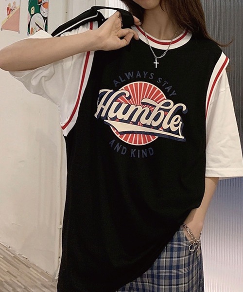meJane(ミージェーン)の「HumbleサークルプリントドッキングTシャツ【ZOZOTOWN限定】(Tシャツ/カットソー・レディース・ブラック/グリーン/ブルー・FREE)」の20枚目の写真