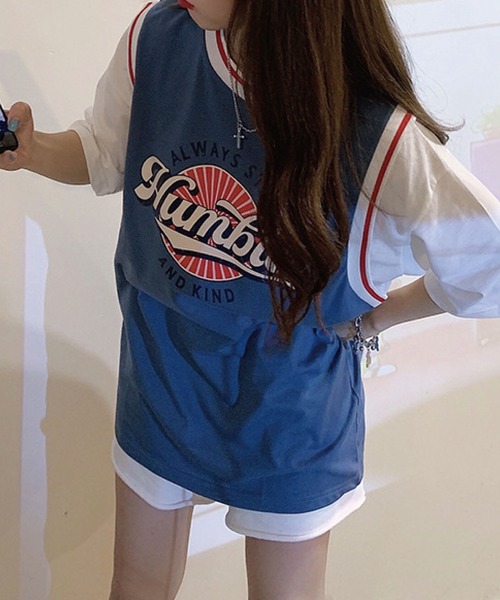 meJane(ミージェーン)の「HumbleサークルプリントドッキングTシャツ【ZOZOTOWN限定】(Tシャツ/カットソー・レディース・ブラック/グリーン/ブルー・FREE)」の15枚目の写真