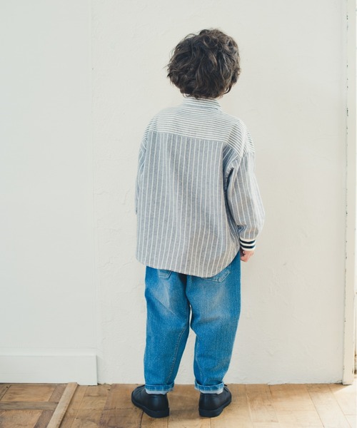 BRANSHES(ブランシェス)の「ガーデナーテーパードデニムパンツ(デニムパンツ・キッズ・ネイビー/ブルー・130cm/140cm/100cm/110cm/90cm/150cm/120cm)」の10枚目の写真