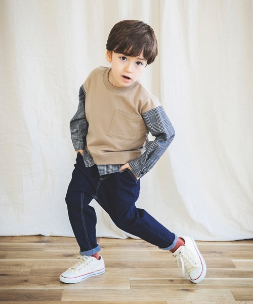 BRANSHES(ブランシェス)の「ガーデナーテーパードデニムパンツ(デニムパンツ・キッズ・ネイビー/ブルー・130cm/140cm/100cm/110cm/90cm/150cm/120cm)」の19枚目の写真