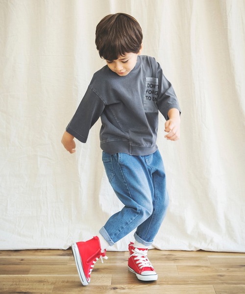 BRANSHES(ブランシェス)の「ガーデナーテーパードデニムパンツ(デニムパンツ・キッズ・ネイビー/ブルー・130cm/140cm/100cm/110cm/90cm/150cm/120cm)」の13枚目の写真