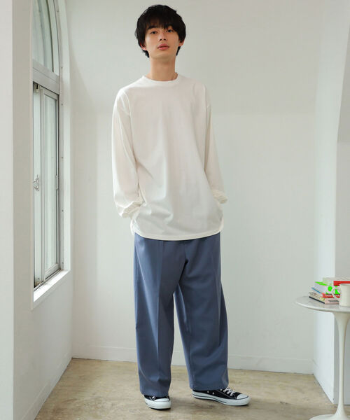 BeAMS DOT（ビームスドット）の「BeAMS DOT / サイドスリット クルーネックTシャツ（Tシャツ/カットソー・メンズ・ブラック/ホワイト・LARGE/MEDIUM）」の5枚目の写真