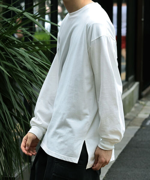 BeAMS DOT（ビームスドット）の「BeAMS DOT / サイドスリット クルーネックTシャツ（Tシャツ/カットソー・メンズ・ブラック/ホワイト・LARGE/MEDIUM）」の6枚目の写真