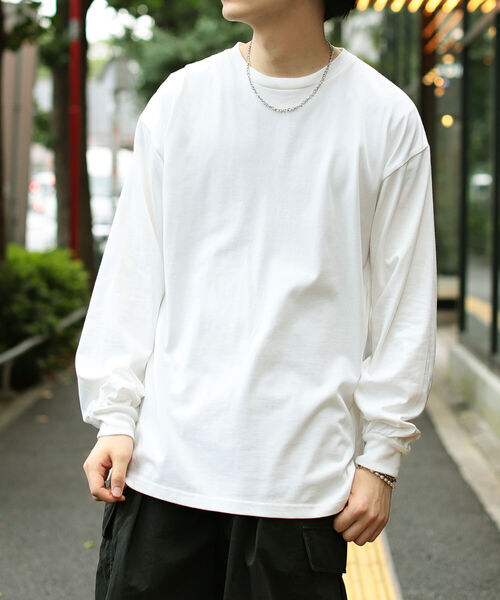 BeAMS DOT（ビームスドット）の「BeAMS DOT / サイドスリット クルーネックTシャツ（Tシャツ/カットソー・メンズ・ブラック/ホワイト・LARGE/MEDIUM）」の7枚目の写真