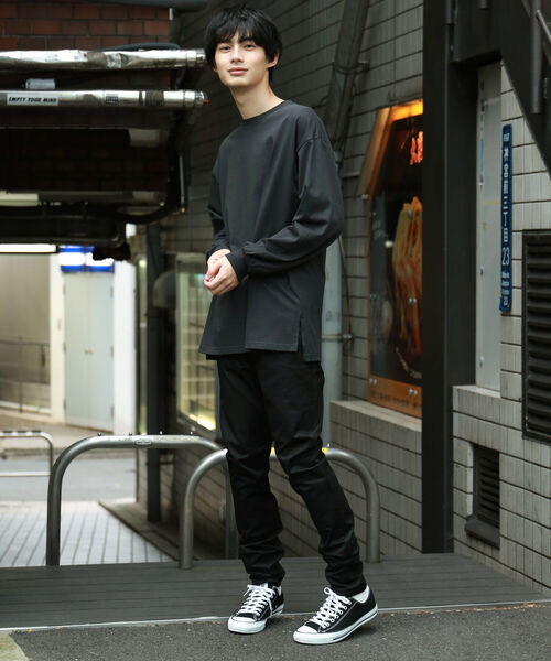 BeAMS DOT（ビームスドット）の「BeAMS DOT / サイドスリット クルーネックTシャツ（Tシャツ/カットソー・メンズ・ブラック/ホワイト・LARGE/MEDIUM）」の12枚目の写真