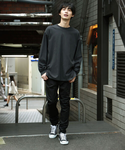 BeAMS DOT（ビームスドット）の「BeAMS DOT / サイドスリット クルーネックTシャツ（Tシャツ/カットソー・メンズ・ブラック/ホワイト・LARGE/MEDIUM）」の13枚目の写真