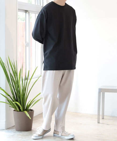 BeAMS DOT（ビームスドット）の「BeAMS DOT / サイドスリット クルーネックTシャツ（Tシャツ/カットソー・メンズ・ブラック/ホワイト・LARGE/MEDIUM）」の14枚目の写真